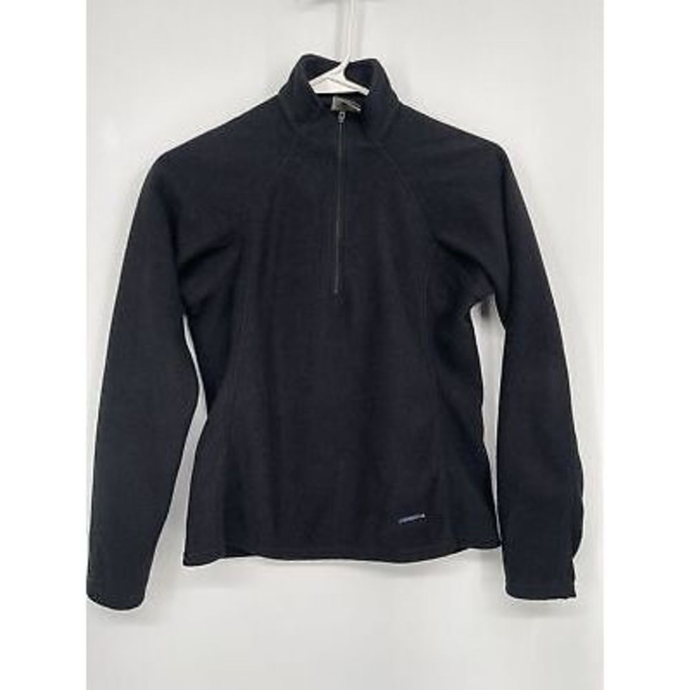 Patagonia XS Capilene Fleece Pullover Women Black Excellent 1/4 Zip 43484FA